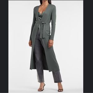 Express NWT Long Green Cardigan Duster